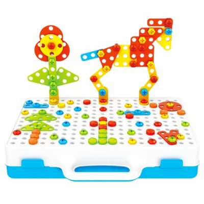 251 Pieces Creative Puzzle Toy with Electric Drill Screw Tool Set