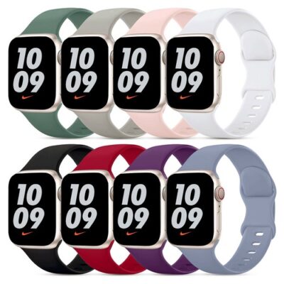 8pcs Tronsmart Waterproof Silicone Watch Bands for Apple Watch