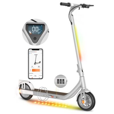 Atomi Alpha Electric Scooter 9 Inch Peak 650W 36V 10AH 30Km/h White