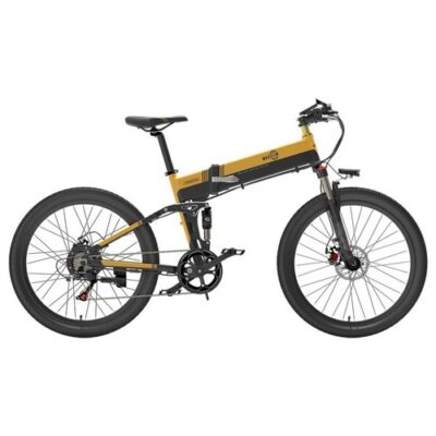 Bezior X500Pro 26 inch Folding Electric Bike 10.4Ah 500W Black Yellow