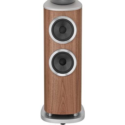 Bowers & Wilkins - 800 Series Diamond 1" Diamond Tweeter, 5" Midrange in Turbine Head, Dual 7" Woofer Floorstanding Speaker (each) - Walnut