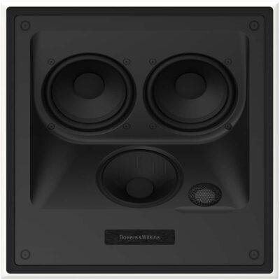 Bowers & Wilkins - CI700 Series In Ceiling 3-way Angled Speaker w/4" midrange, dual 5" bass drivers, includes retrofit back box (each) - White