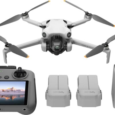 DJI - Mini 4 Pro Fly More Combo Drone and RC 2 Remote Control with Built-in Screen - Gray