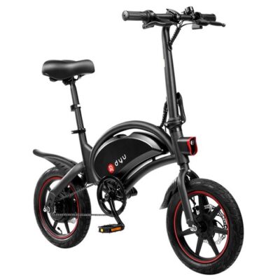 DYU D3F Folding Moped Electric Bike 14 Inch Black