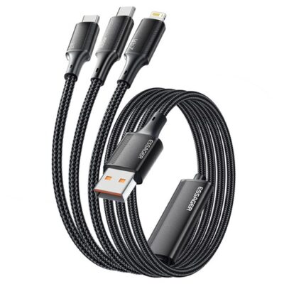 ESSAGER 100W 3 in 1 Data Cable Black