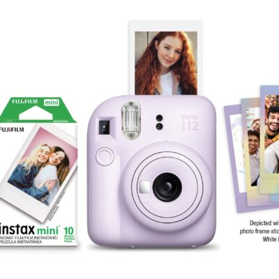 Fujifilm - INSTAX MINI 12 Holiday Bundle - Lilac Purple