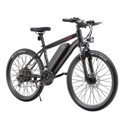 K3 Electric Bike 26 Inch 36V 10.4Ah 350W Motor 20MPH Black & Red