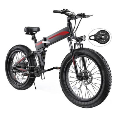 K5F Electric Bike 26 Inch 48V 500W Motor 10AH 35Km/h Speed Black&Red