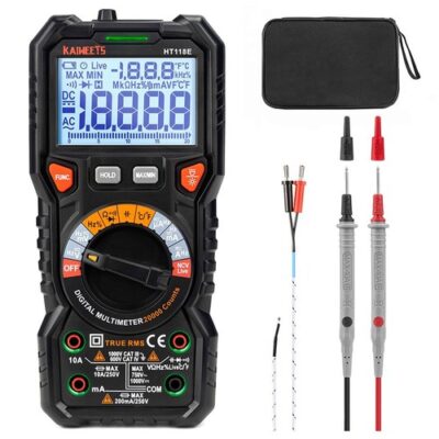 KAIWEETS HT118E Digital AC/DC Multimeter Black