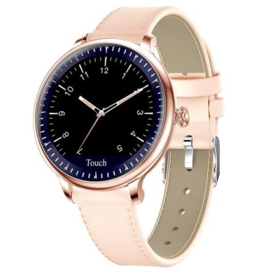 Makibes NY12 Women Smartwatch 1.08" Screen Leather Strap Gold