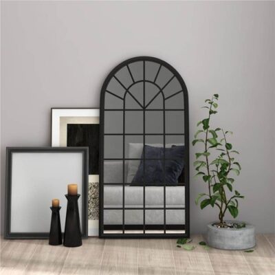 Mirror Black 90x45 cm Iron for Indoor Use