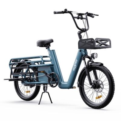 ONESPORT OT01 Electric Cargo Bike 20 inch tire 650W Motor Blue