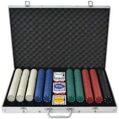 Poker Set with 1000 Chips Aluminium