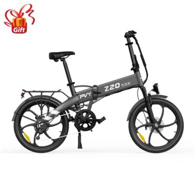 PVY Z20 Pro Folding Electric Bike 250W Motor 20 Inch Wide Tire Grey