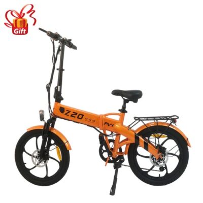 PVY Z20 Pro Folding Electric Bike 250W Motor 20 Inch Wide Tire Orange