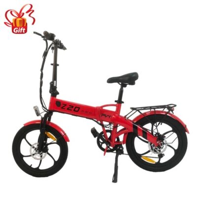 PVY Z20 Pro Folding Electric Bike 250W Motor 20 Inch Wide Tire Red