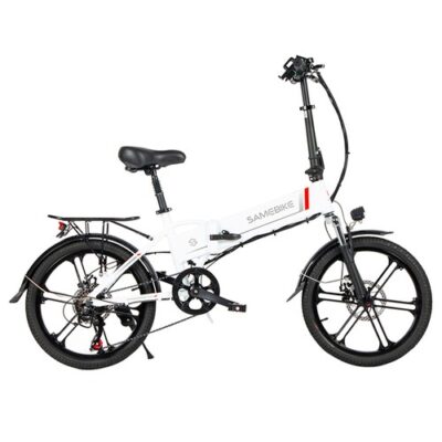 SAMEBIKE 20LVXD30-II Folding Electric Moped Bike White