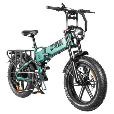 SAMEBIKE RS-A02 Electric Bike 20in 1200W Motor 48V 17AH 45km/h - Green