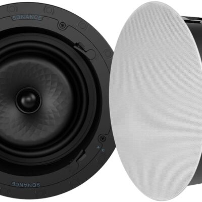 Sonance - VX82R - Visual Experience Series 8" Large Round 2-Way Speakers (Pair) - Paintable White