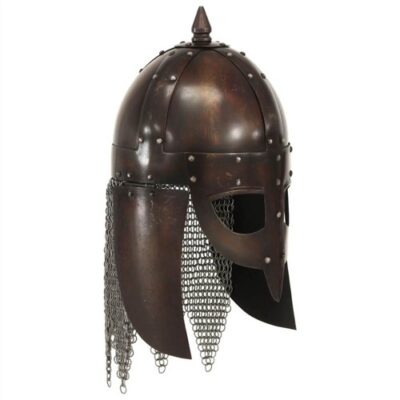 Viking Warrior Helmet Antique Replica LARP Copper Steel