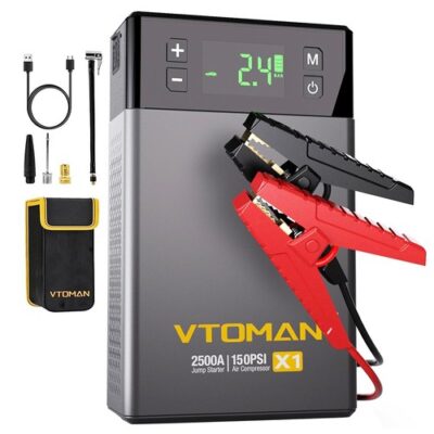 VTOMAN X1 Jump Starter with 100PSI Air Compressor